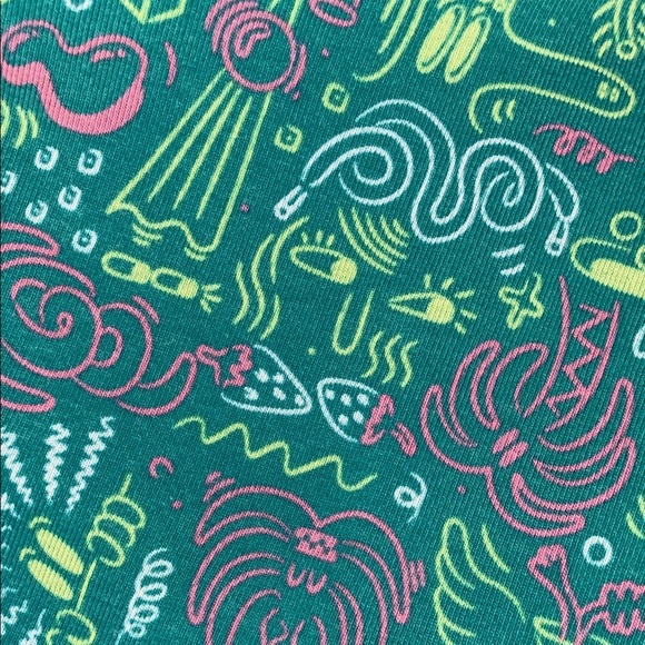 Nike Teal Patterned Leggings* Medium - Picture 3 of 4